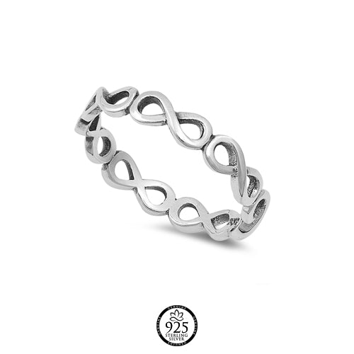 Sterling Silver Infinity Stackable Band Ring