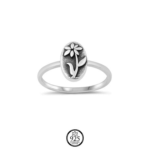Sterling Silver Delicate Flower Ring