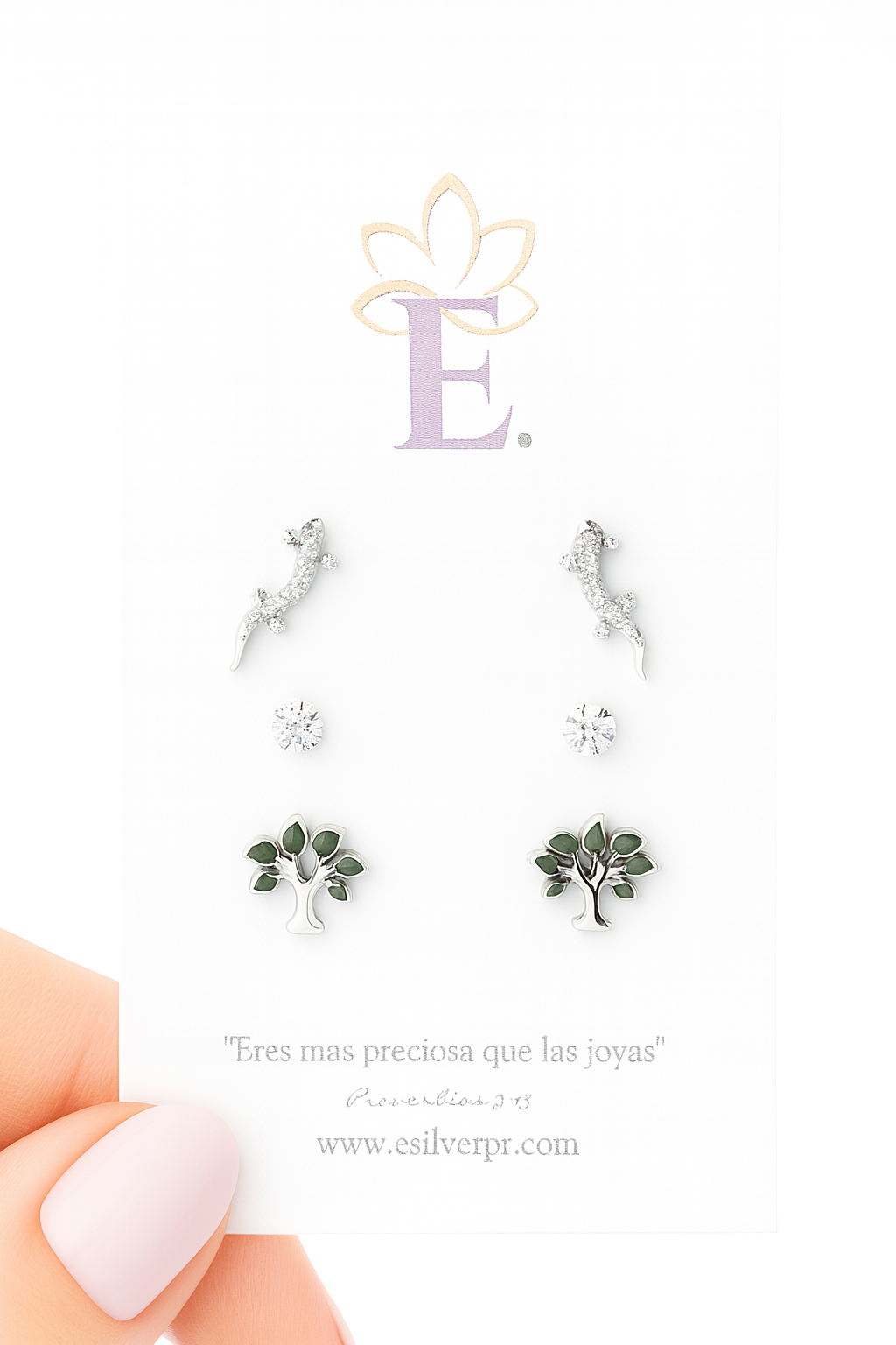 Sterling Silver Vida & Luz Earrings Set