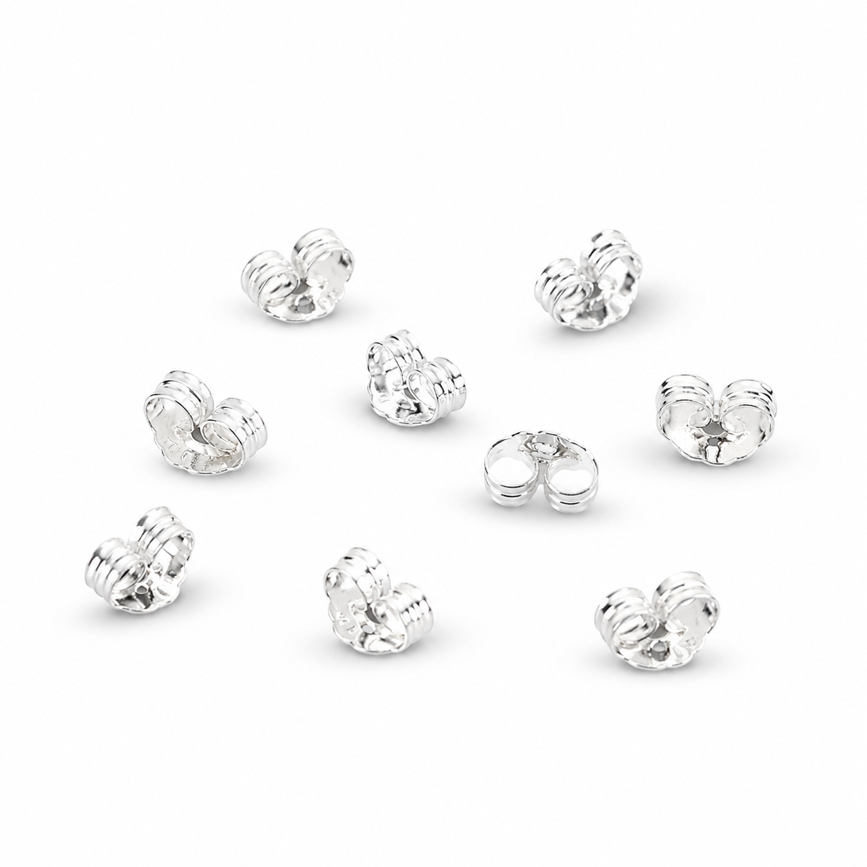 Sterling Silver 15 Pairs Pack Backs for Earrings