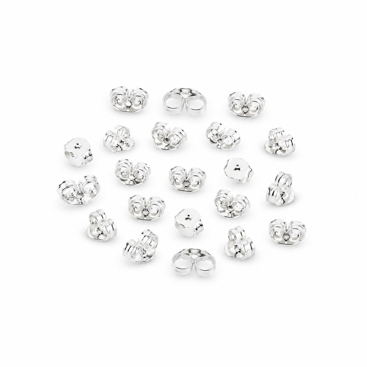 Sterling Silver 15 Pairs Pack Backs for Earrings
