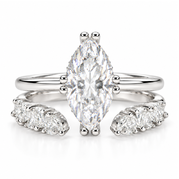 Vivienne Marquise Moissanite Bridal Set