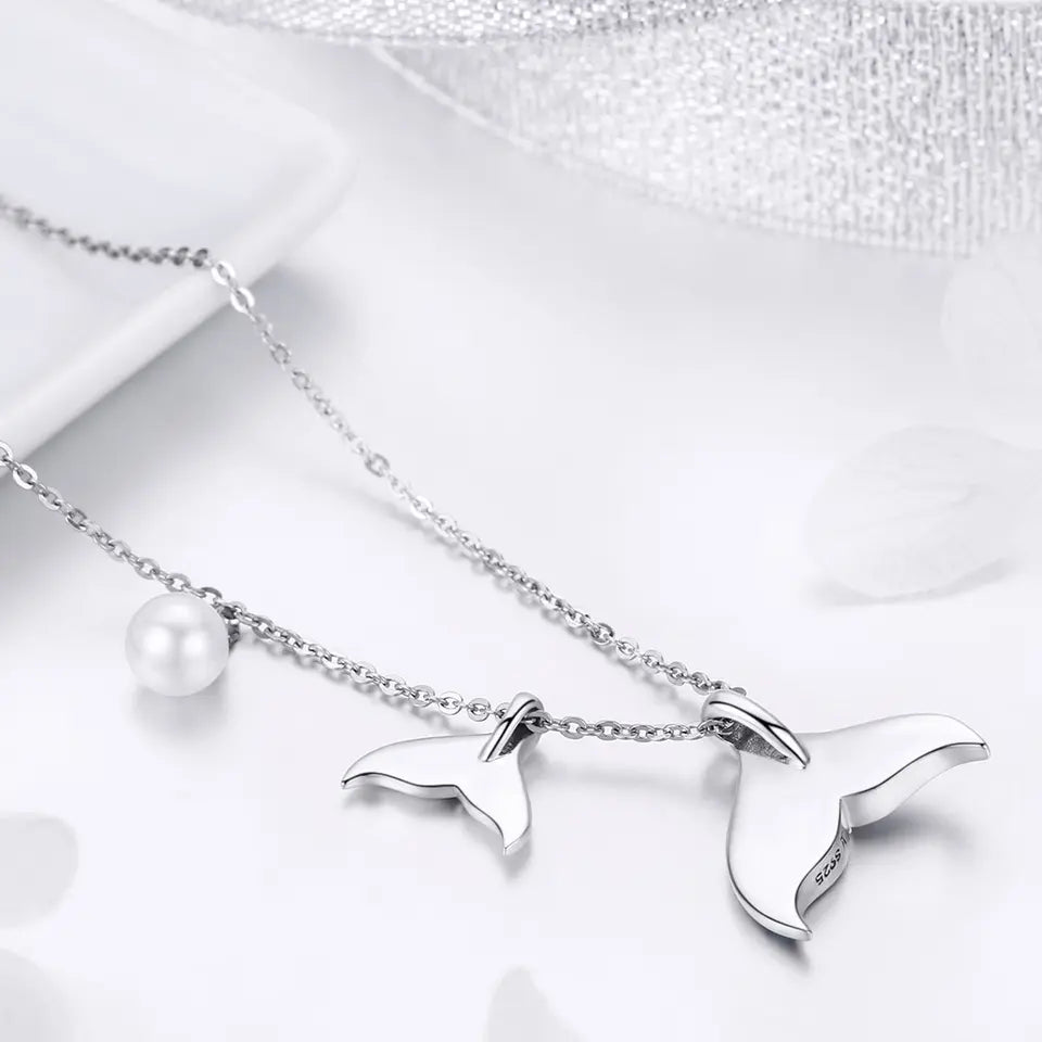 Sterling Silver Mermaid Soul Pearl Necklace