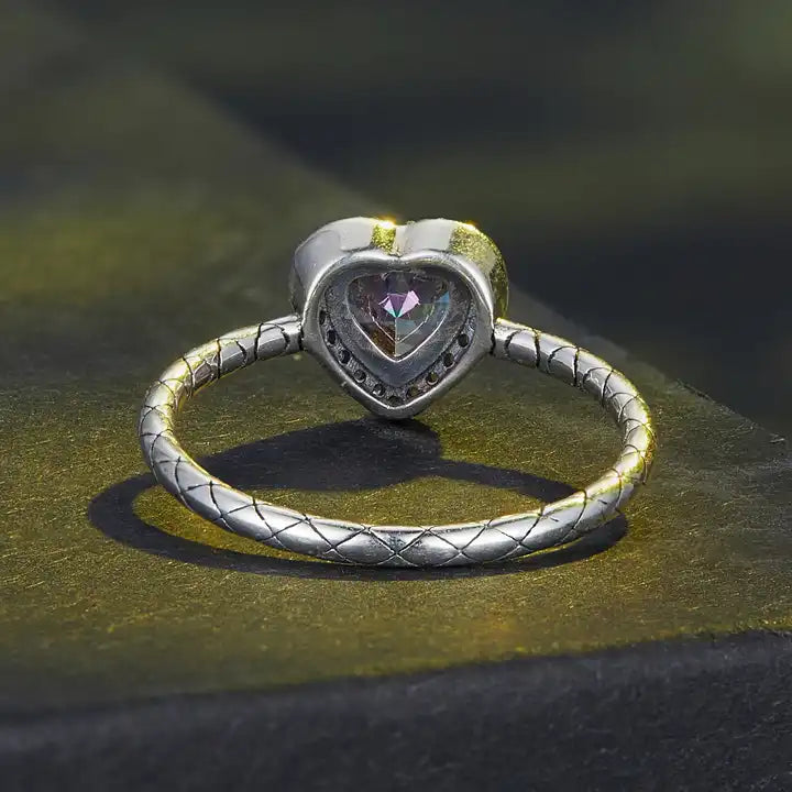 Sterling Silver Juliet Rainbow Crystal Ring