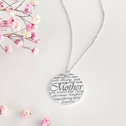 Sterling Silver All of Mom Necklace