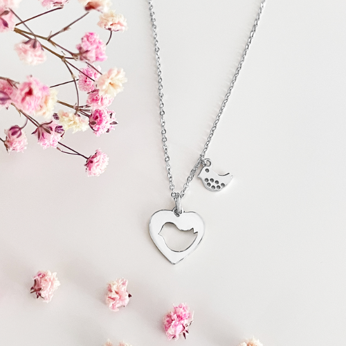 Sterling Silver Love Bird Necklace