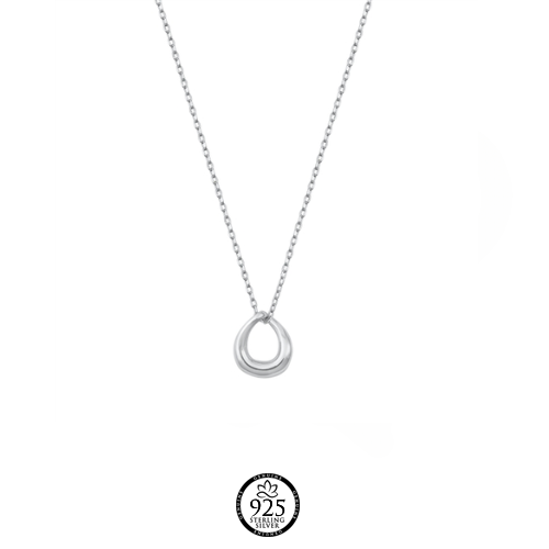 Sterling Silver Minimalist Circle Necklace