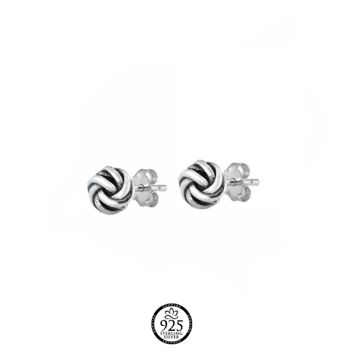 Sterling Silver 6.5 mm Knot Earrings