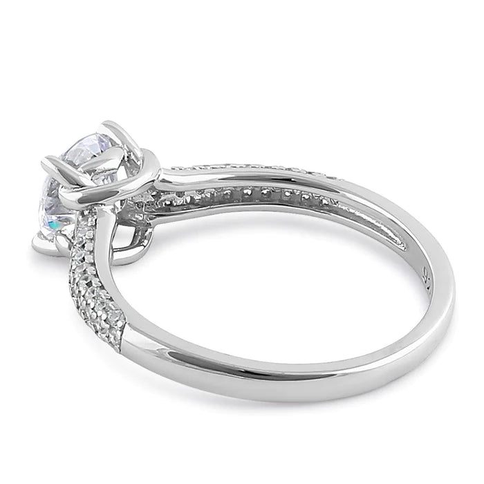 Sterling Silver Ruth Heart Engagement Ring