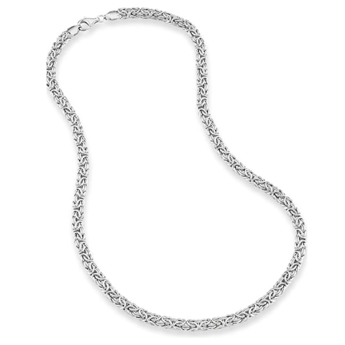 Sterling Silver Lucas Flat Byzantine Chain