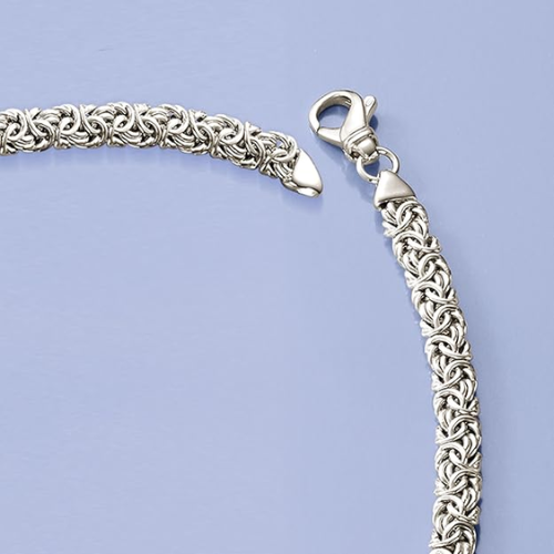 Sterling Silver Lucas Flat Byzantine Chain