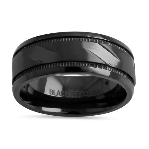 Black Zirconium Detailed Edge Ring