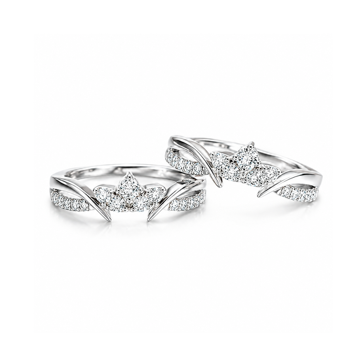 Everly Moissanite Band Set