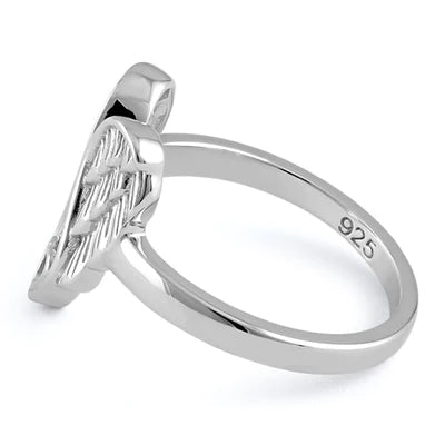 Sterling Silver My Lovely Angel Wings Ring