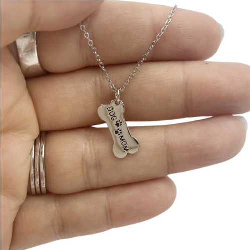 Sterling Silver Dog Mom Necklace