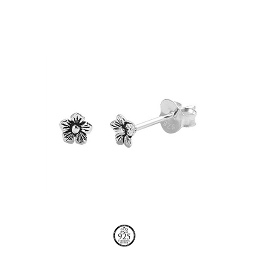 Sterling Silver Mini Flowers Earrings