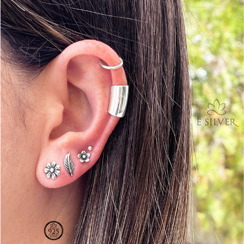 Sterling Silver Long Earcuff earring