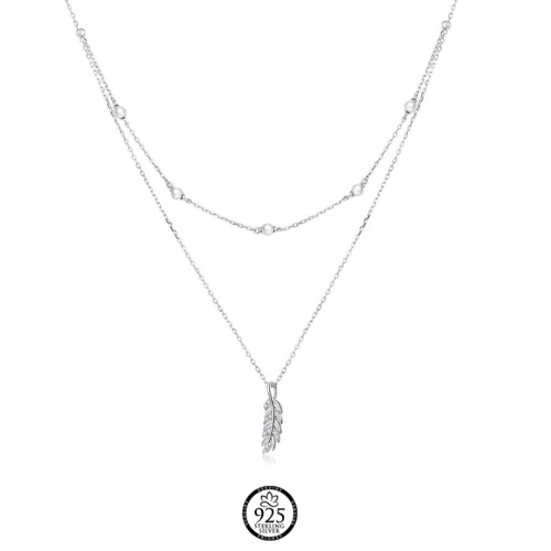 Sterling Branch of Wheat Necklace