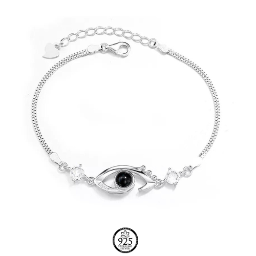 Sterling Silver Love Protective Eye Bracelet