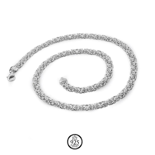Sterling Silver Lucas Flat Byzantine Chain