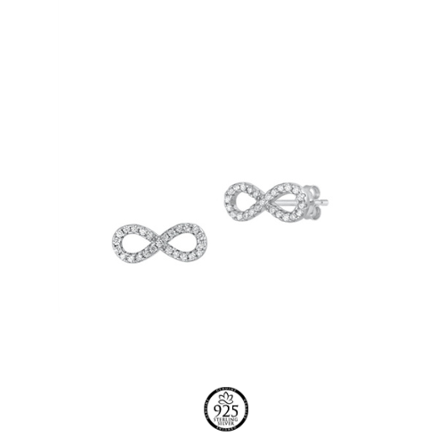 Sterling Silver Infinity Love and Life Earrings
