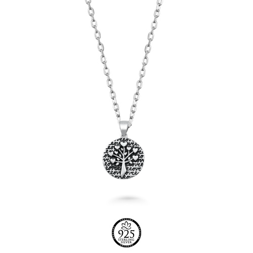 Sterling Silver Eternal Family Tree Necklace
