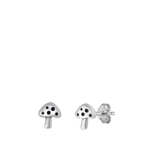 Sterling Silver Lovely Mushroom Earrings