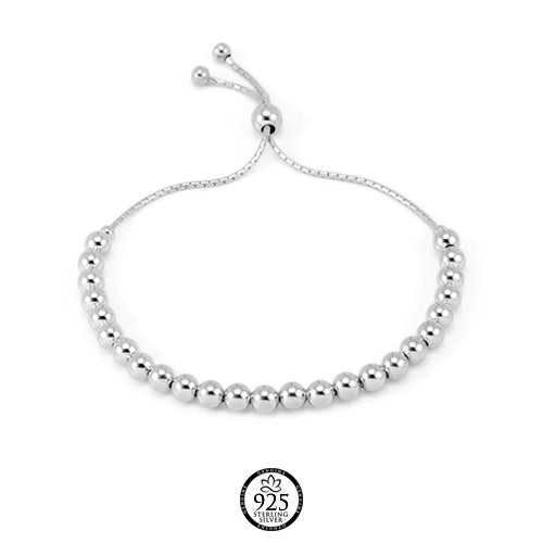 Sterling Silver Yolanda Beads Adjustable Bracelet
