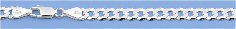 Sterling Silver Caleb Italian Chain - Flat Curb 5.4mm