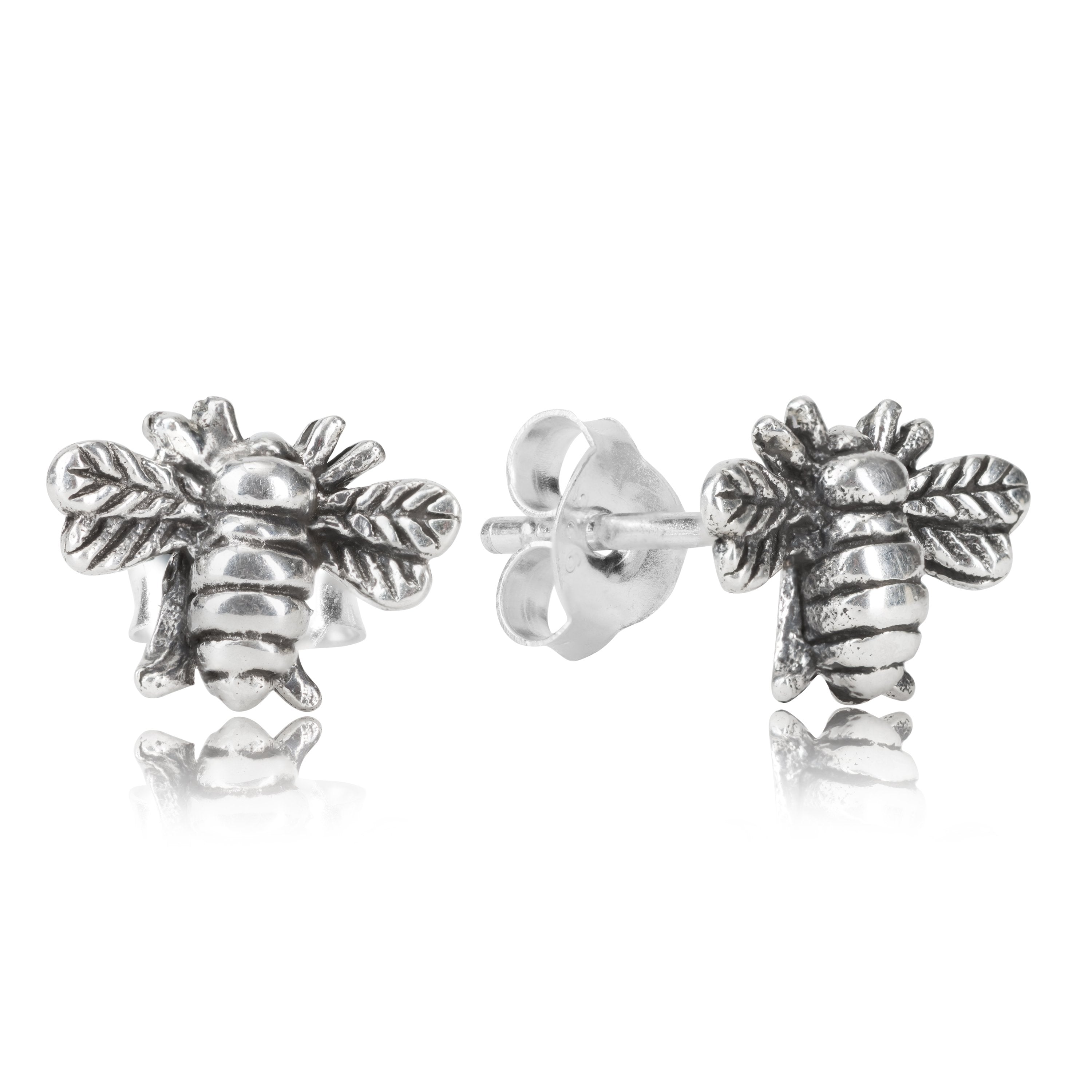 STERLING SILVER BUMBLE BEE STUD EARRING