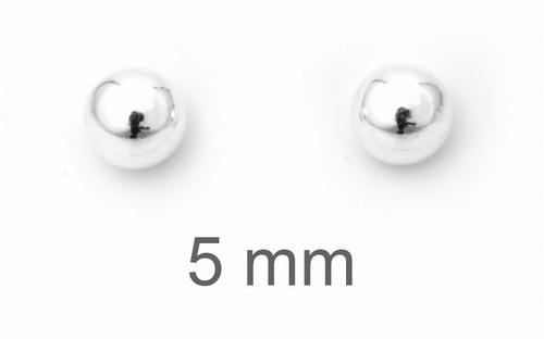 Sterling Silver 5mm Ball Earrings 