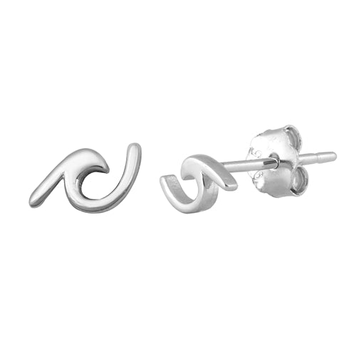 Sterling Silver Mini Waves Earrings