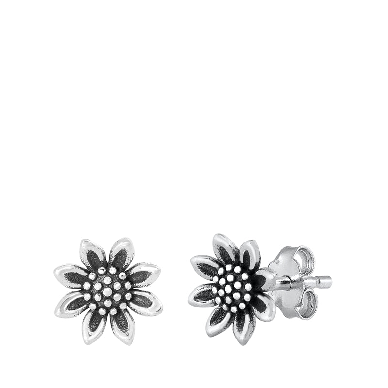 Sterling Silver Sunflower Earrings