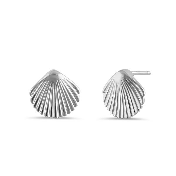 Sterling Silver Mermaid Shell Earrings