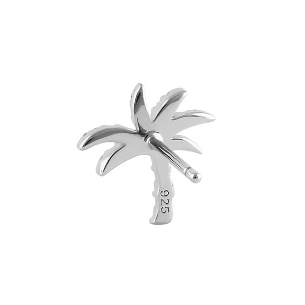 Sterling Silver Tropical Palm Crystal Earrings
