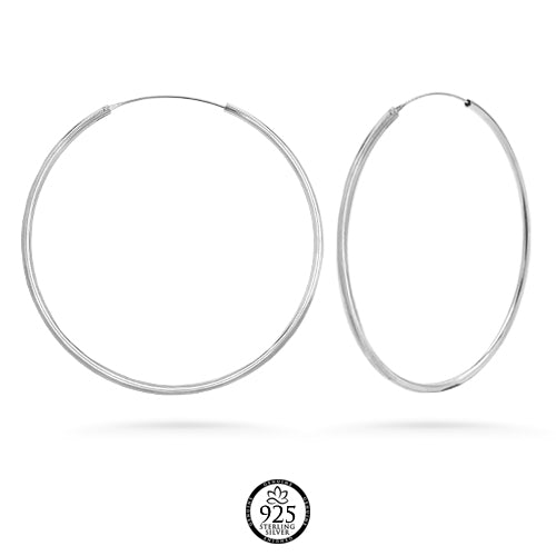 Sterling Silver Drama Hoops