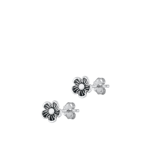 Sterling Silver The Most Adorable Tiny Flowers Earrings