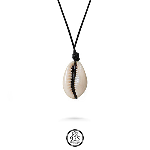Cowrie and Leather Choker Necklace