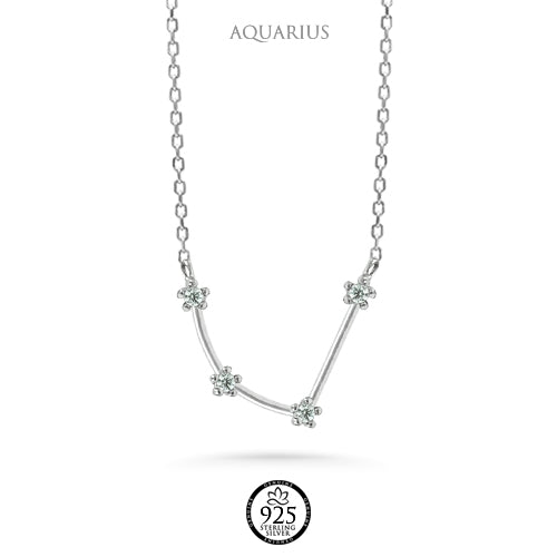 Sterling Silver Aquarius Constellation Necklace