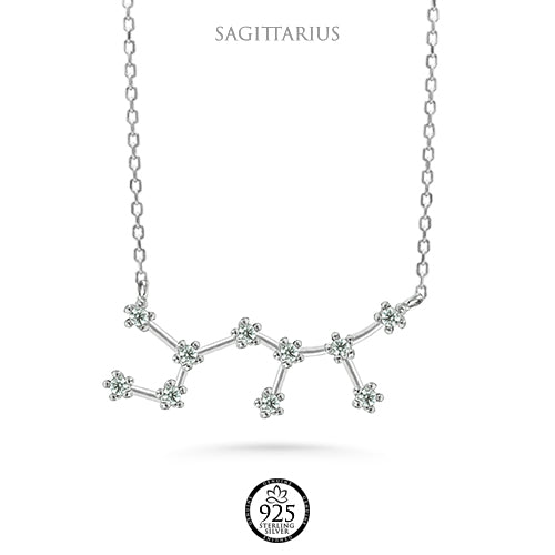 Sterling Silver Sagittarius Constellation Necklace