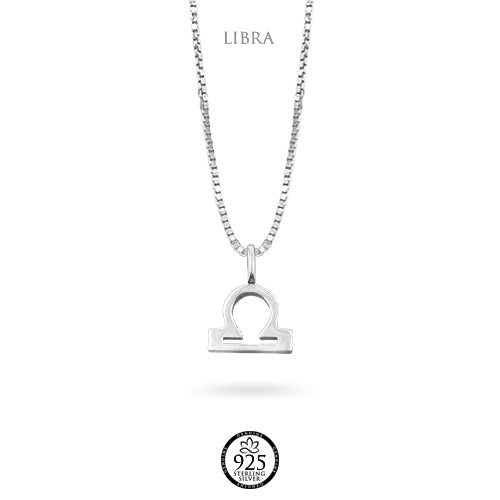 Sterling Silver Libra Zodiac Sign Necklace