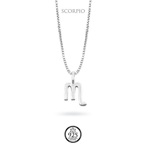 Sterling Silver Scorpio Zodiac Sign Necklace