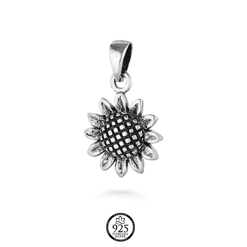 Sterling Silver Sunflower Charm
