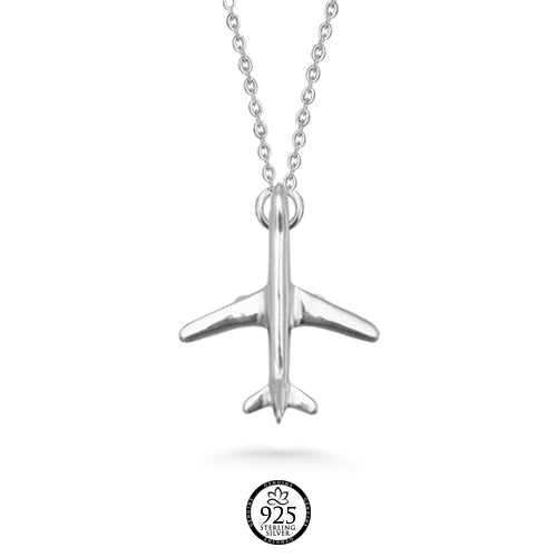 Sterling Silver Polished Airplane Charm