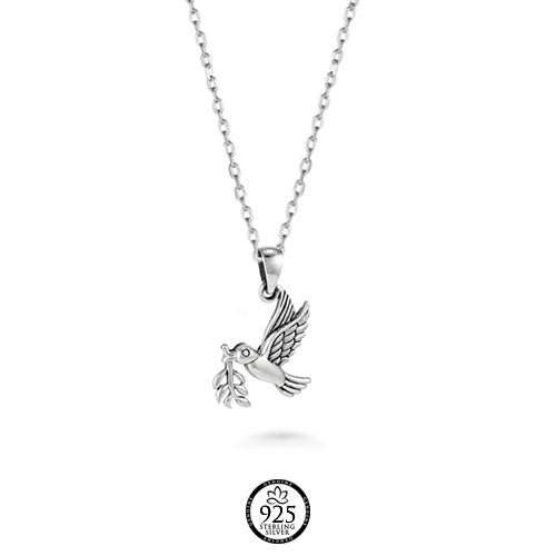 Sterling Silver Dove Of Peace Necklace