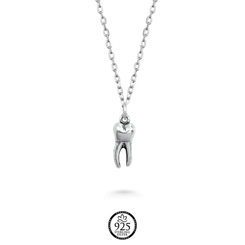 Sterling Silver Dentistry Love Tooth Necklace