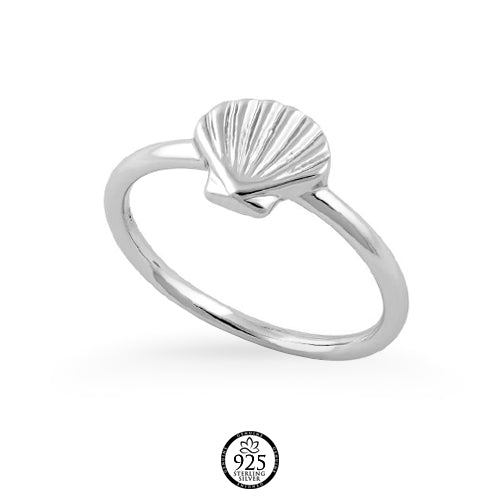 Sterling Silver Mermaid Shell Ring