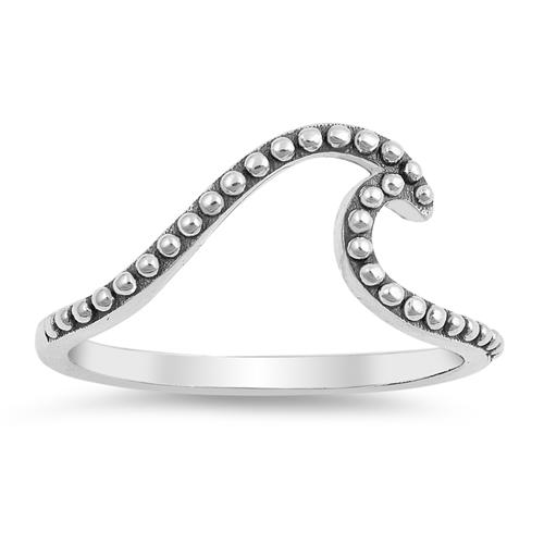 Genuine Sterling Silver Bali Wave Ring