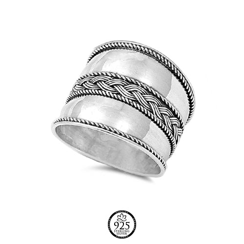 Sterling Silver Assam Bali Ring
