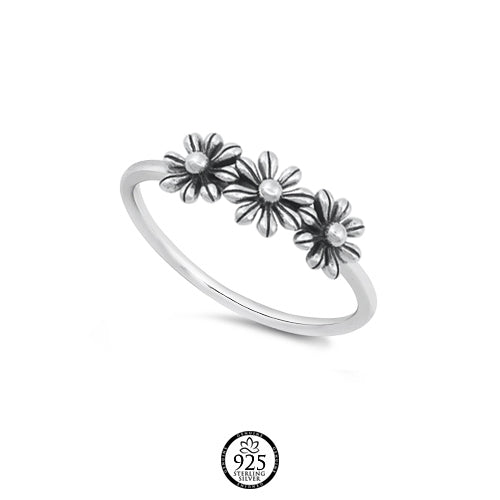 Sterling Silver Margaritas Flowers Ring